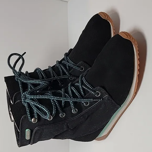 Emu Kanama Boots Lo Ankle Black Waterproof Lace-up Suede Merino Wool Black  7