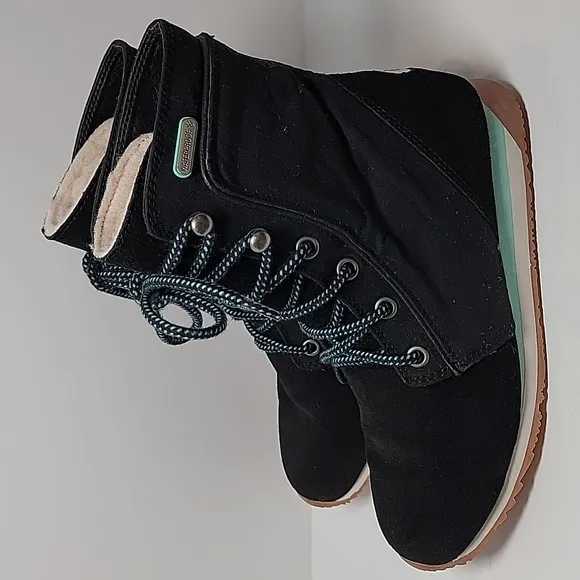 Emu Kanama Boots Lo Ankle Black Waterproof Lace-up Suede Merino Wool Black  7