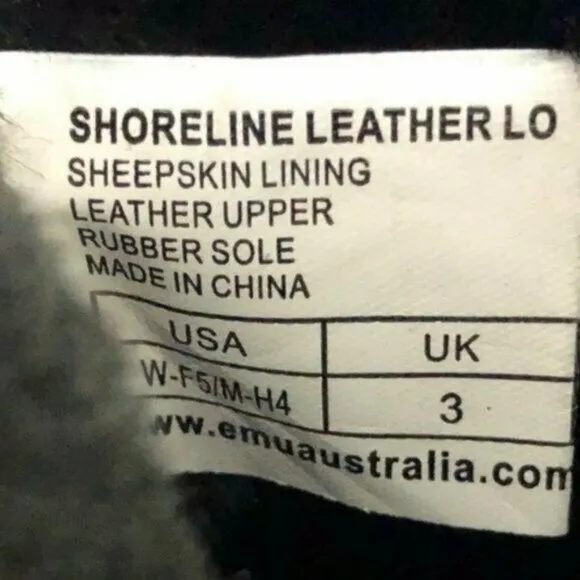 Emu Shoreline Leather Lo Winter Boots Womens 5