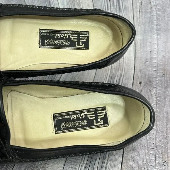 Ennesi Gold Mens Loafers Slip On Shoes 2344 Black Size 9 M