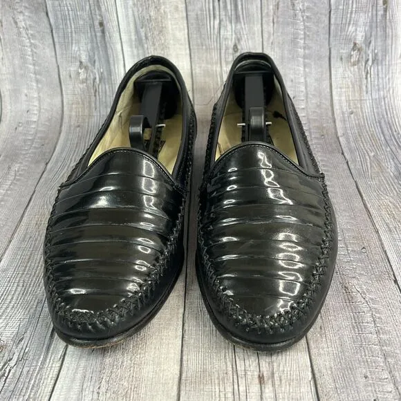 Ennesi Gold Mens Loafers Slip On Shoes 2344 Black Size 9 M