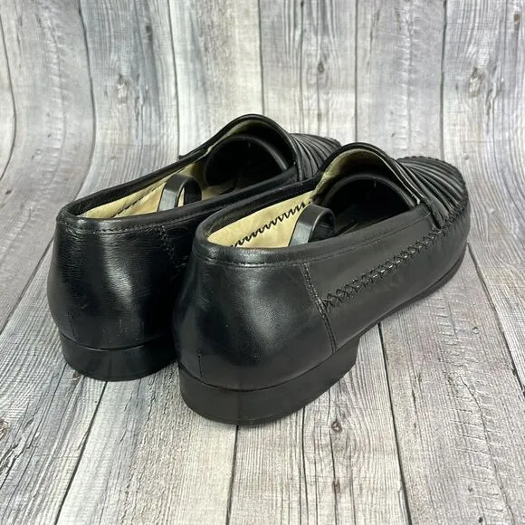 Ennesi Gold Mens Loafers Slip On Shoes 2344 Black Size 9 M