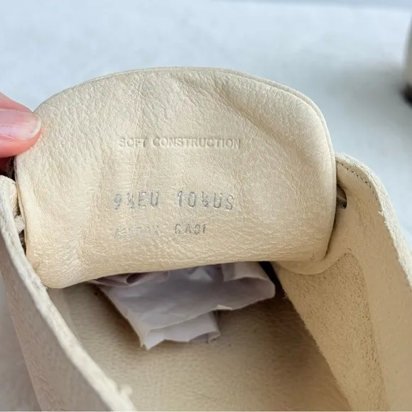 Ermenegildo Zegna Ivory Light Yellow Soft Leather Boots US 10.5 280 mm