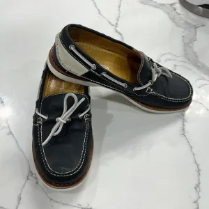 Ernest Hemmingway blue and gray leather boat shoes in men’s size 11