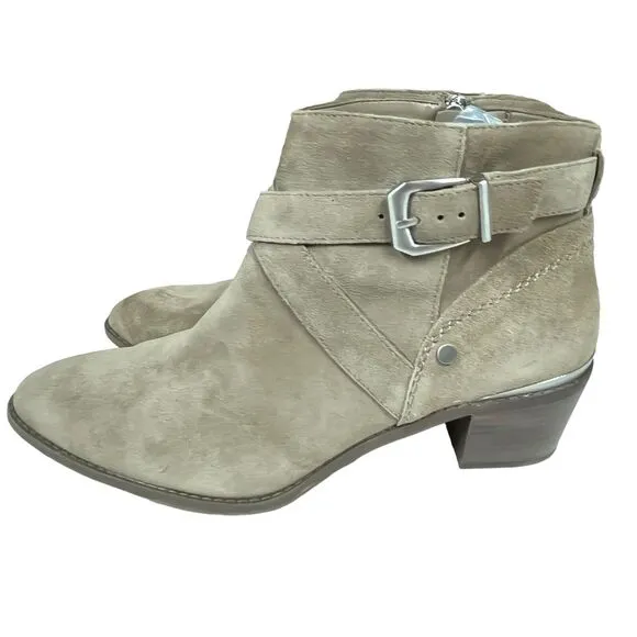 Essex Lane Booties Boots Women Size 10 EU 42 El-Nara Western Leather Suede Tan