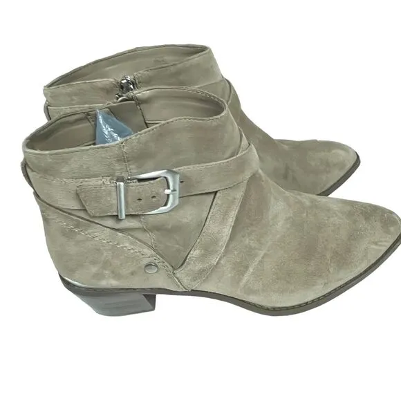 Essex Lane Booties Boots Women Size 10 EU 42 El-Nara Western Leather Suede Tan
