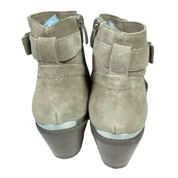 Essex Lane Booties Boots Women Size 10 EU 42 El-Nara Western Leather Suede Tan