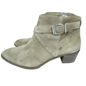 Essex Lane Booties Boots Women Size 10 EU 42 El-Nara Western Leather Suede Tan