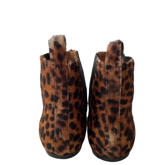 Etoile Isabel Marant Genuine Pony Hair Leopard Print Chelsea Ankle Boots 5