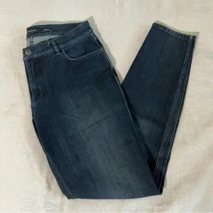 EUC Lafayette 148 Mercer Dark Blue Wash Skinny Jeans Size 6