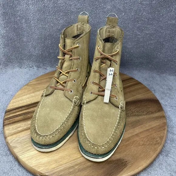 EUC Rancourt Co Brooks Brothers 5-Eye Rugged Suede Toeguard Boots 10D USA Vibram
