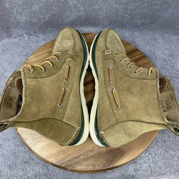 EUC Rancourt Co Brooks Brothers 5-Eye Rugged Suede Toeguard Boots 10D USA Vibram