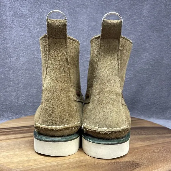 EUC Rancourt Co Brooks Brothers 5-Eye Rugged Suede Toeguard Boots 10D USA Vibram