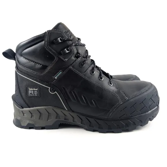 EUC Timberland PRO 6' Work Summit Black Composite Toe Boots Size Men's 12