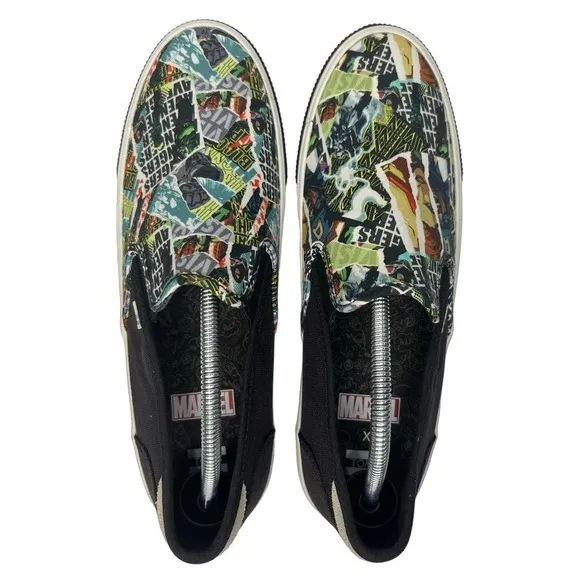 EUC TOMS X Marvel Baja Slip On Limited Edition Avengers Shoes Men's Size 10.5