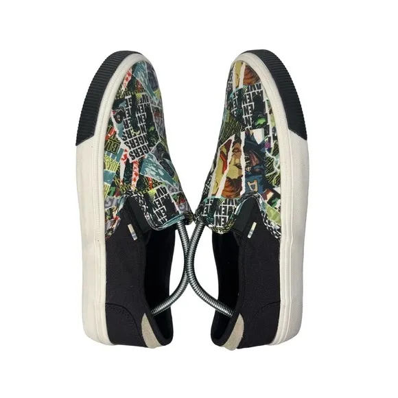 EUC TOMS X Marvel Baja Slip On Limited Edition Avengers Shoes Men's Size 10.5