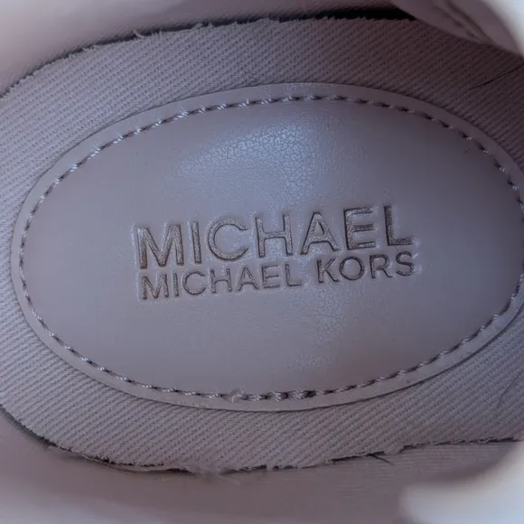 EUC Womens Shoes Michael Kors Crista Trainer Tech Canvas Soft Pink Sneaker Sz 7