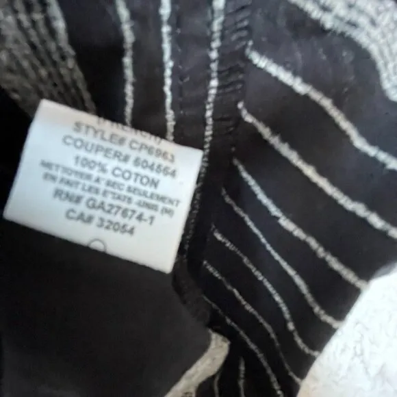 Eva Franco Women's Nautical Striped Asymmetric Midi Skirt Size 10 Black/Gray New