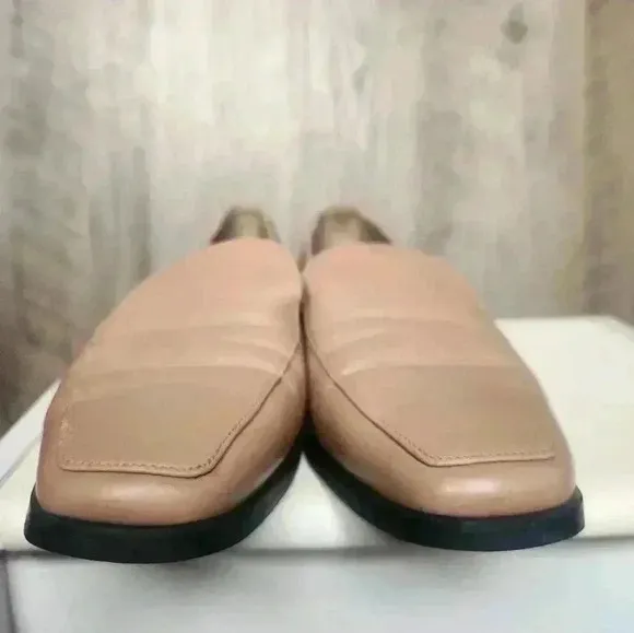 Everlane 90s Loafer Square Toe Blush Women's 7 Slip on Leather Flat Shoes