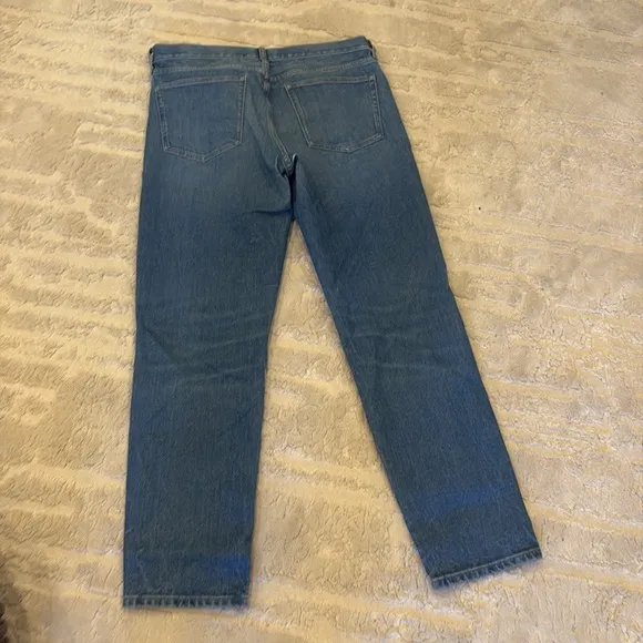 Everlane Men 4 way Stretch Athletic Fit 32x30 Mid/Light Wash Organic Denim Jeans
