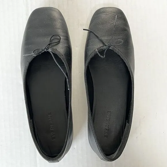 Everlane The Day Ballet Flat Womens Soft Italian Leather Slip On Casual Shoes 7