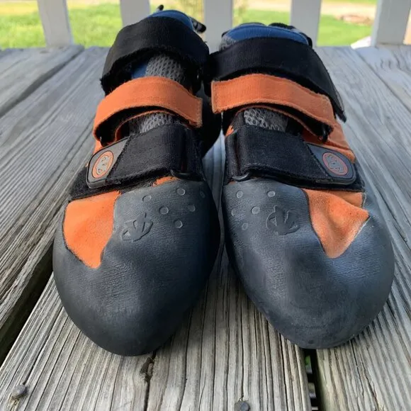 Evolv Shaman Blue Orange Climbing Shoes USA Mens 10 US / 9 UK / 43 EUR / 280 MM