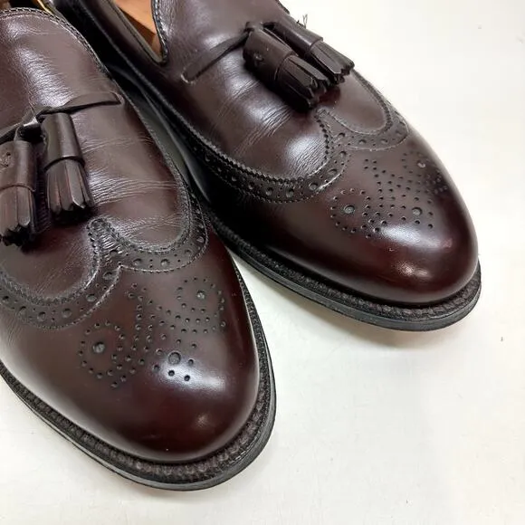 EXCELLENT Alden 553 Burgundy Calfskin Tassel Loafer Longwing Made in USA 12.5