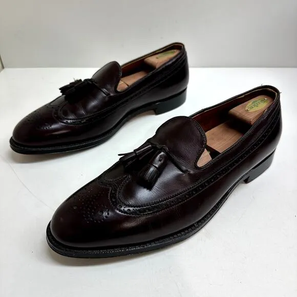 EXCELLENT Alden 553 Burgundy Calfskin Tassel Loafer Longwing Made in USA 12.5