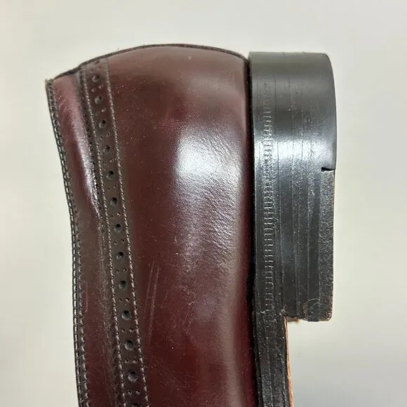EXCELLENT Alden 553 Burgundy Calfskin Tassel Loafer Longwing Made in USA 12.5