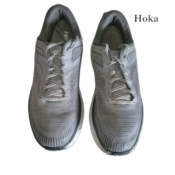 EXTRA WIDE Hoka Bondi 7 Gray Athletic Running Tennis Shoe Sneaker Men 13 4E XW