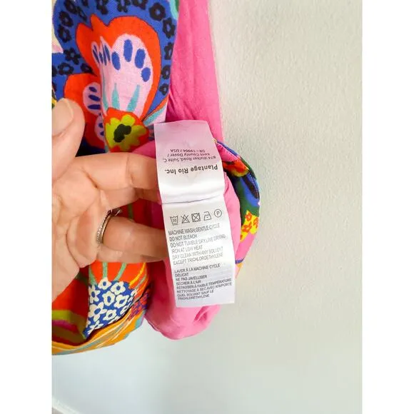 Farm Rio | NWT Pink Full Garden Mini Dress | Sz M Floral Sundress Strappy