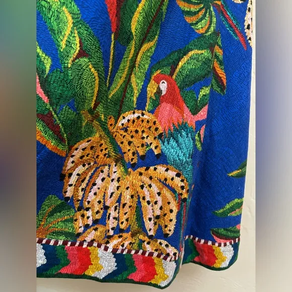 FARM RIO Tropical Scarf Midi Skirt (NWT)