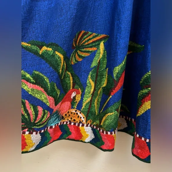 FARM RIO Tropical Scarf Midi Skirt (NWT)
