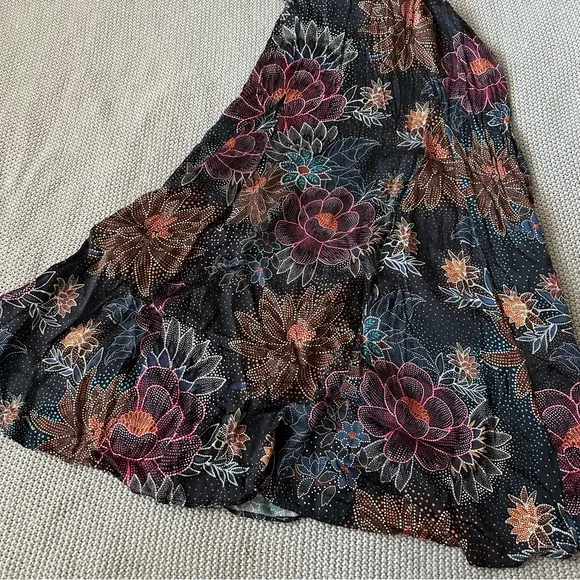 Farm Rio Blue Floral Maxi Dress Size Small