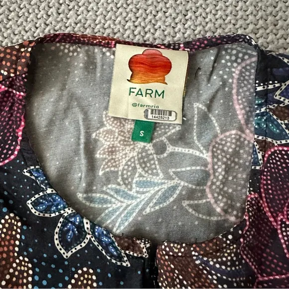 Farm Rio Blue Floral Maxi Dress Size Small