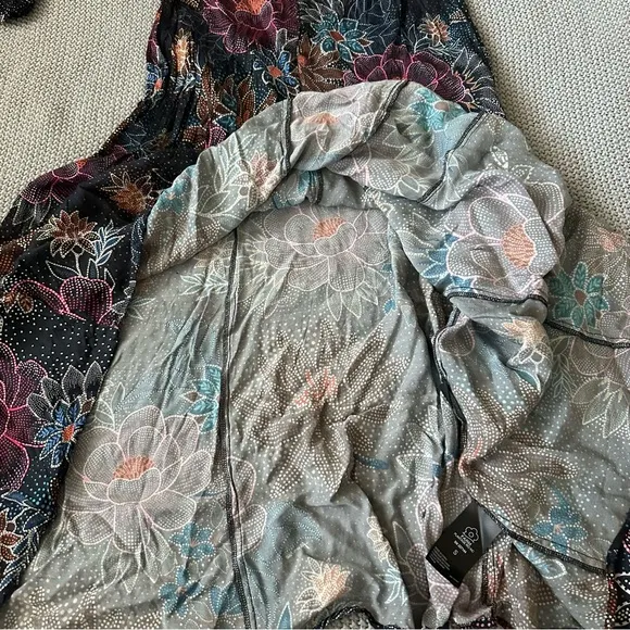 Farm Rio Blue Floral Maxi Dress Size Small