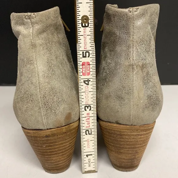 FEDERICA D’ESTE Suede Zip Up Ankle Boot Two Tone Shoes Size 40
