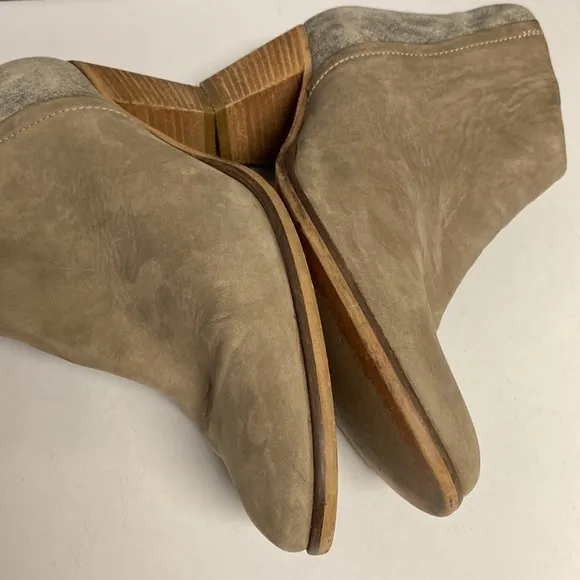 FEDERICA D’ESTE Suede Zip Up Ankle Boot Two Tone Shoes Size 40