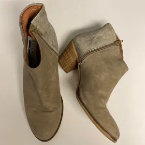 FEDERICA D’ESTE Suede Zip Up Ankle Boot Two Tone Shoes Size 40