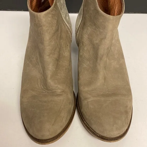 FEDERICA D’ESTE Suede Zip Up Ankle Boot Two Tone Shoes Size 40