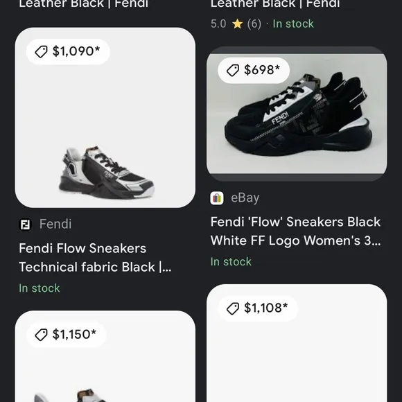 Fendi Flow Black and white sneakers