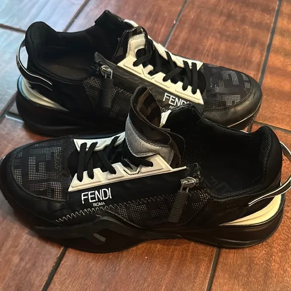 Fendi Flow Black and white sneakers