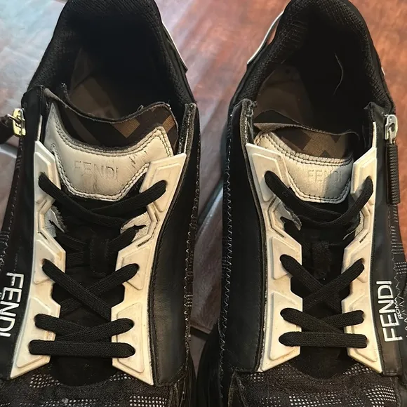 Fendi Flow Black and white sneakers
