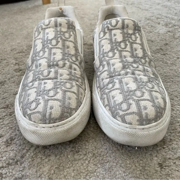 FINAL PRICE 💯 Dior Canvas Oblique Embroidered Womens Solar Slip On Sneakers 38.5