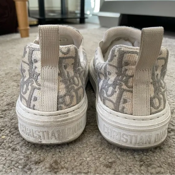 FINAL PRICE 💯 Dior Canvas Oblique Embroidered Womens Solar Slip On Sneakers 38.5