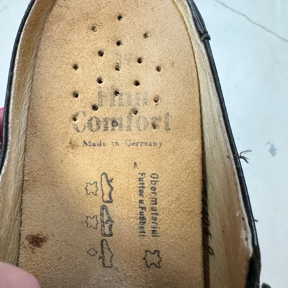 FINN Comfort Germany black leather mules size EU 39 = 9