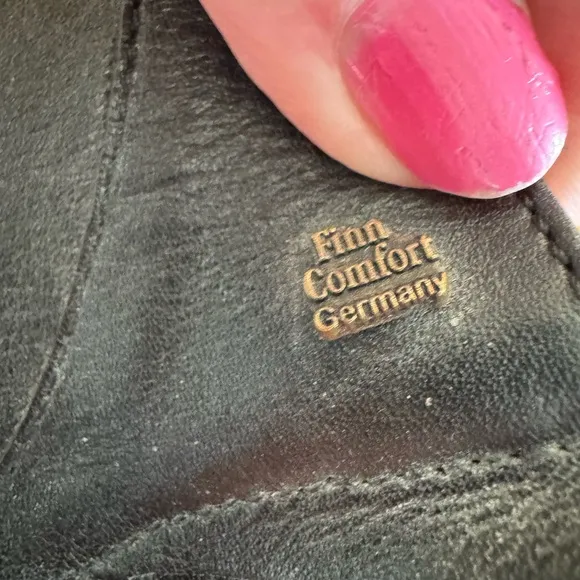 FINN Comfort Germany black leather mules size EU 39 = 9