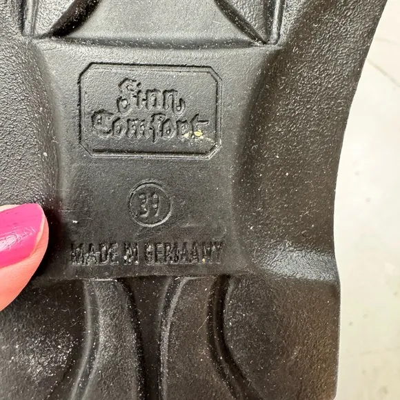 FINN Comfort Germany black leather mules size EU 39 = 9