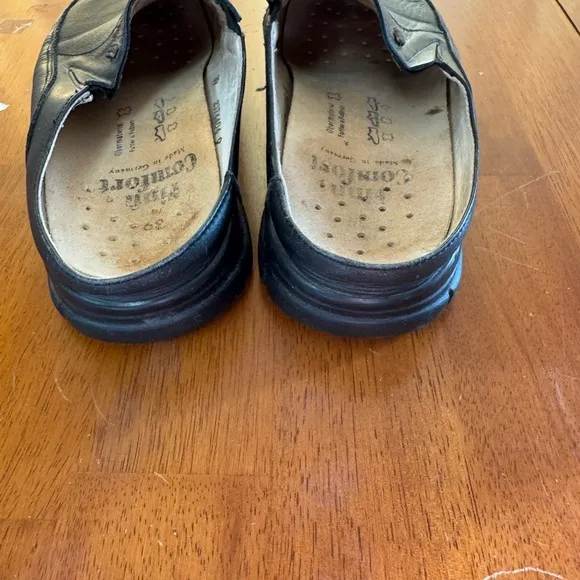FINN Comfort Germany black leather mules size EU 39 = 9