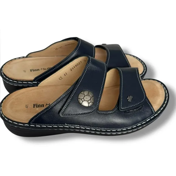 FINN COMFORT MOOREA BLACK SLIDE SHOES SANDALS SZ 41 / US SZ 10 - 10.5